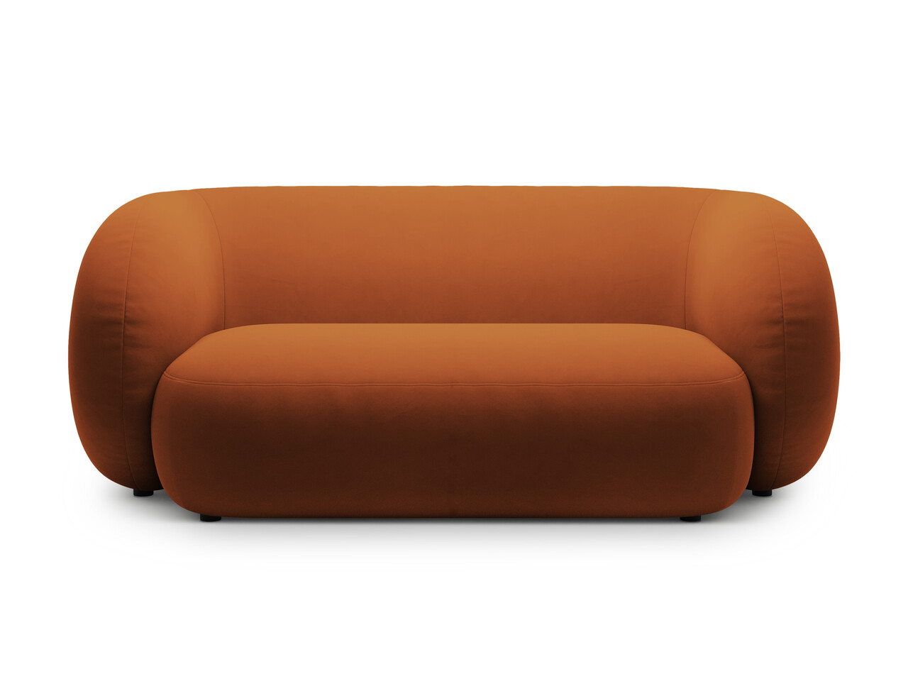 Canapea modulara 2 locuri, Kate, Micadoni Home, 183x99x76 cm, catifea, teracota - imagine 5
